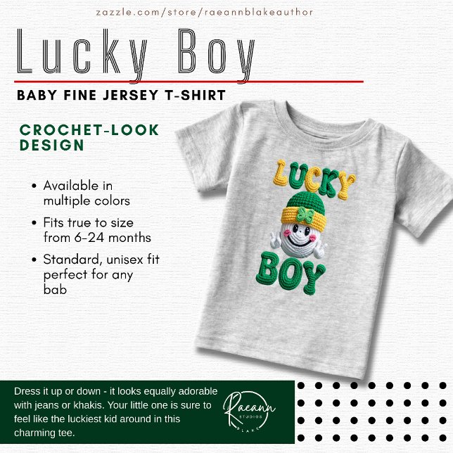 Para Bebê Camiseta Lucky Boy Crochet-Look Baby Fine Jersey (Criador carregado)
