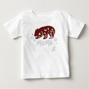 Para Bebê Camiseta Mama Bear White criança