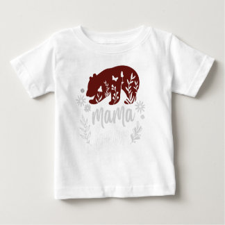 Para Bebê Camiseta Mama Bear White criança