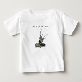 Para Bebê Camiseta masculina de fada da chuva com sapo
