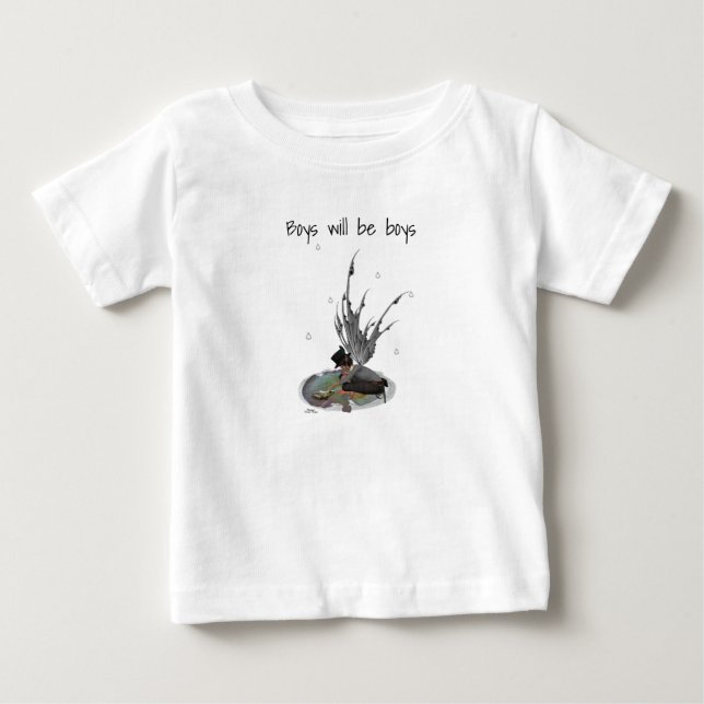 Para Bebê Camiseta masculina de fada da chuva com sapo (Frente)