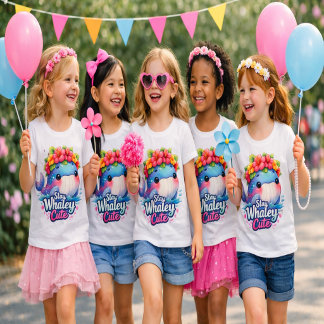 Para Bebê Camiseta Meninas Fofas da Baleia