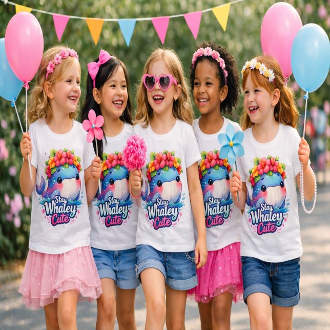 Para Bebê Camiseta Meninas Fofas da Baleia (Criador carregado)