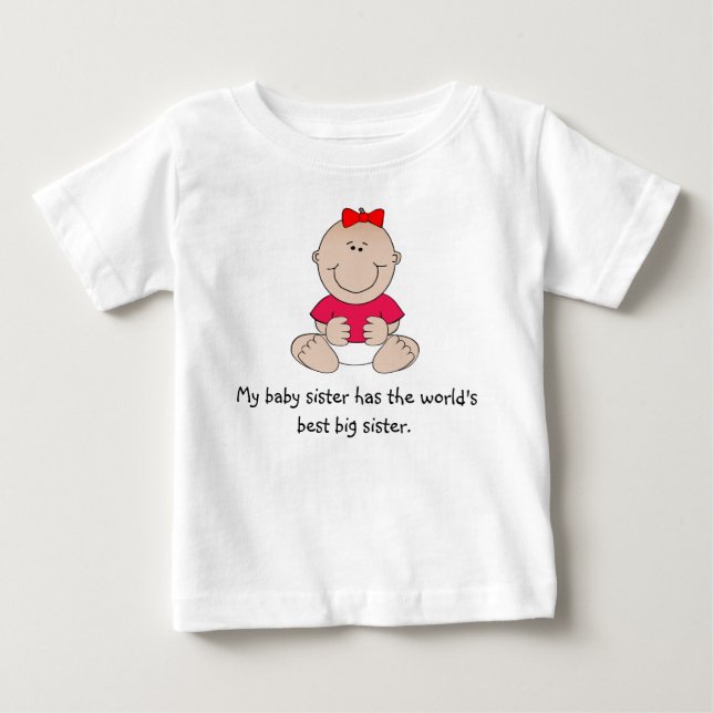 Para Bebê Camiseta "Minha Irmãzinha" (Frente)