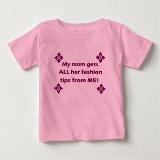 Para Bebê Camiseta "Minha mãe recebe todas as suas dicas de