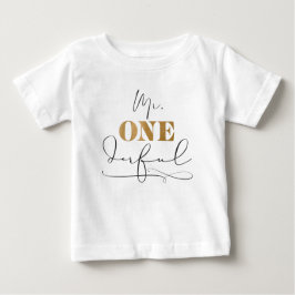 Para Bebê Camiseta Mr. Onederful Baby