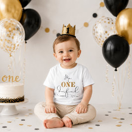 Para Bebê Camiseta Mr. Onederful Baby