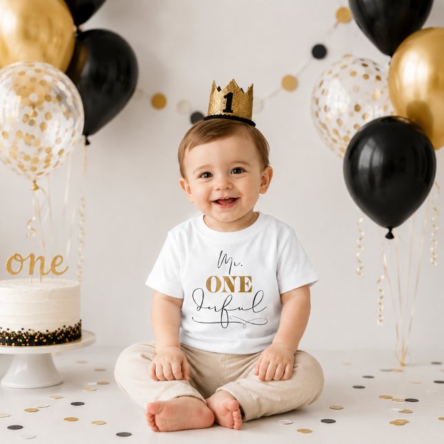 Para Bebê Camiseta Mr. Onederful Baby (Mr. Onederful Baby T-Shirt)