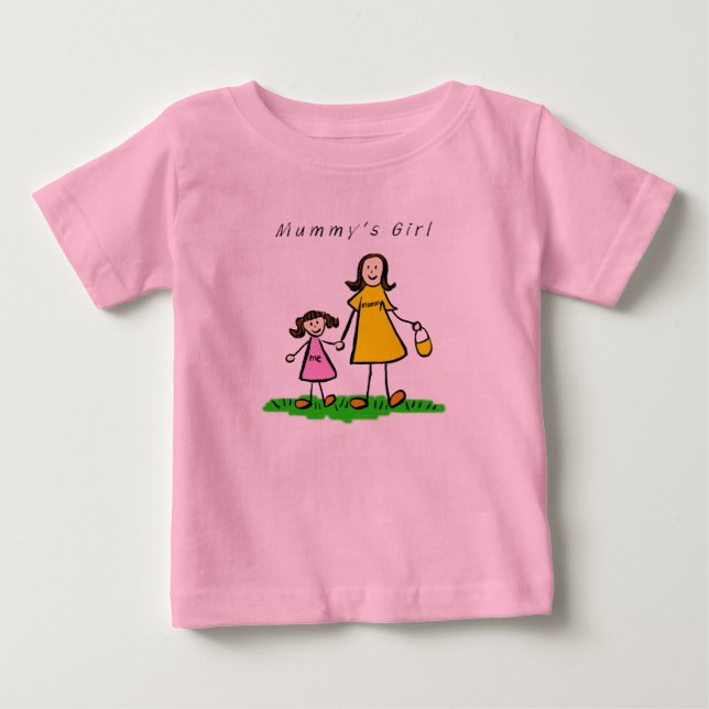 Para Bebê Camiseta Mummy's Girl (Morena) (Frente)
