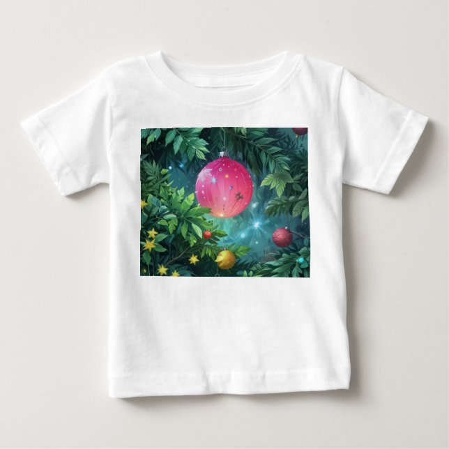 Para Bebê Camiseta Natal (Frente)