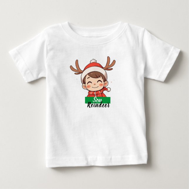 Para Bebê Camiseta navideña personalizada (Frente)