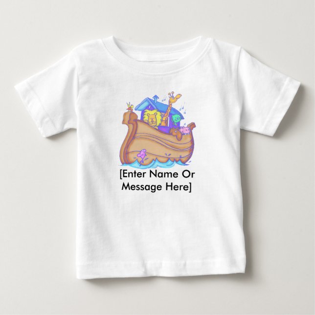 Para Bebê Camiseta Noahs Ark (Frente)