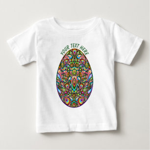Para Bebê Camiseta Orgânica Infantil com Desenho Psicodélico
