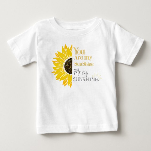 Para Bebê Camiseta ouro Sunflower Baby (Frente)