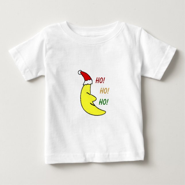 Para Bebê Camiseta Papai noel-lua (Frente)