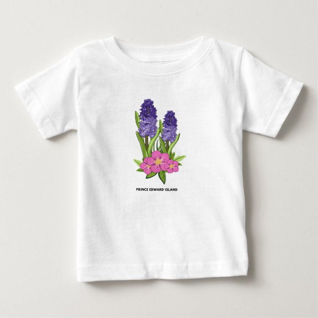 Para Bebê Camiseta PEI de Lupinos & Rosas Silvestres (Frente)