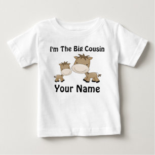 Para Bebê Camiseta Personalizada Big Cousin Horse