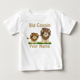 Para Bebê Camiseta Personalizada Big Cousin Lion