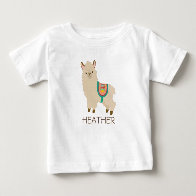 Para Bebê Camiseta Personalizada Branca de Lama (Frente)