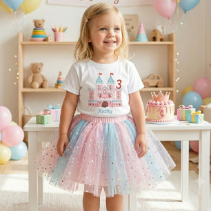 Para Bebê Camiseta Personalizada com Nome e Idade do Toddler