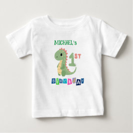 Para Bebê Camiseta Personalizada de Aniversário de 1 Ano de 