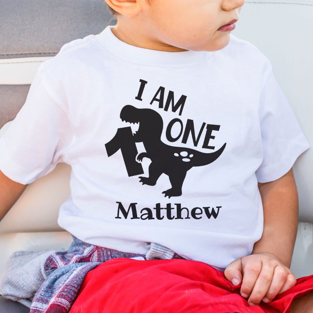 Para Bebê Camiseta Personalizada de Aniversário de 1 Ano do  (Criador carregado)