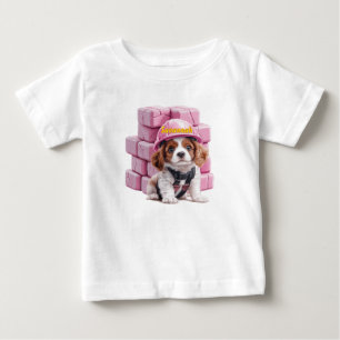 Para Bebê Camiseta Personalizada de Construção de Cachorrinh