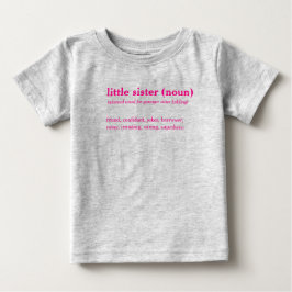 Para Bebê Camiseta personalizada de definição de dicionário