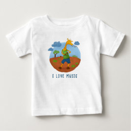 Para Bebê Camiseta Personalizada de Girafa de Desenho Animad