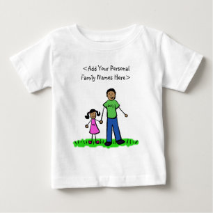 Para Bebê Camiseta Personalizada de Pai e Arte Filha