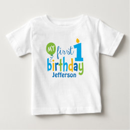 Para Bebê Camiseta Personalizada de Primeiro Aniversário