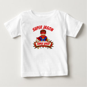 Para Bebê Camiseta Personalizada de Super-Herói Infantil com