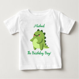 Para Bebê Camiseta Personalizada do Dinossauro do Kawaii Din