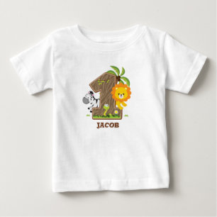 Para Bebê Camiseta personalizada do primeiro aniversario Saf