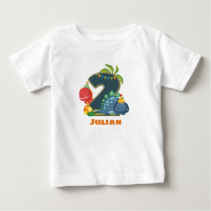 Para Bebê Camiseta Personalizada Do segundo aniversário Din
