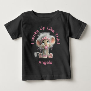 Para Bebê Camiseta Personalizada Eu acordei assim