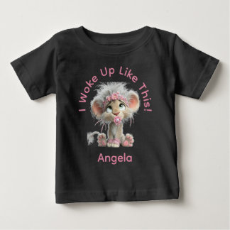 Para Bebê Camiseta Personalizada Eu acordei assim