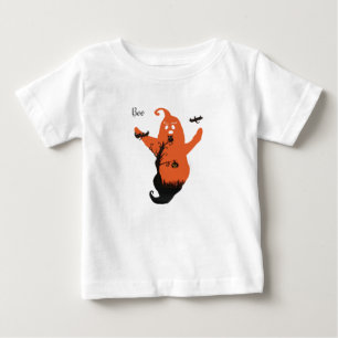 Para Bebê Camiseta Personalizada Fantasma Assustador de Hall