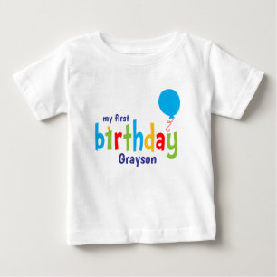 Para Bebê camiseta personalizada fofa de primeiro aniversári