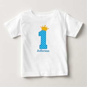 Para Bebê Camiseta Personalizada Primeiro Aniversário Prínci