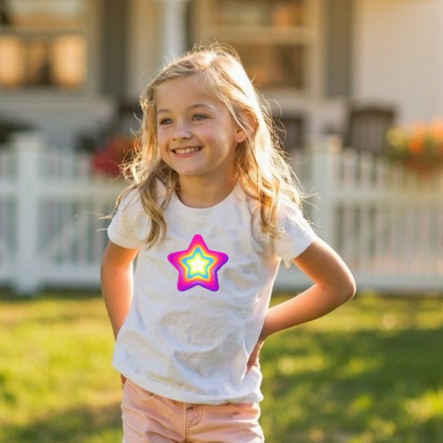 Para Bebê Camiseta Power Pals™ Estrela Arco-Íris (Criador carregado)