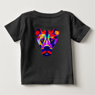 Para Bebê Camiseta preta infantil costas Alexander's Dog bab