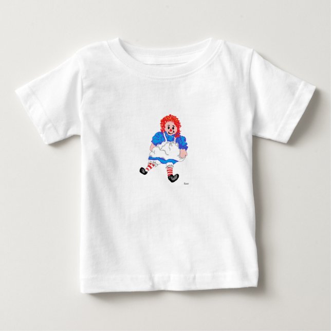 Para Bebê Camiseta Raggedy Ann (Frente)