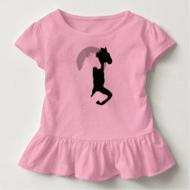 Para Bebê camiseta rapariga cavalos a correr juntos