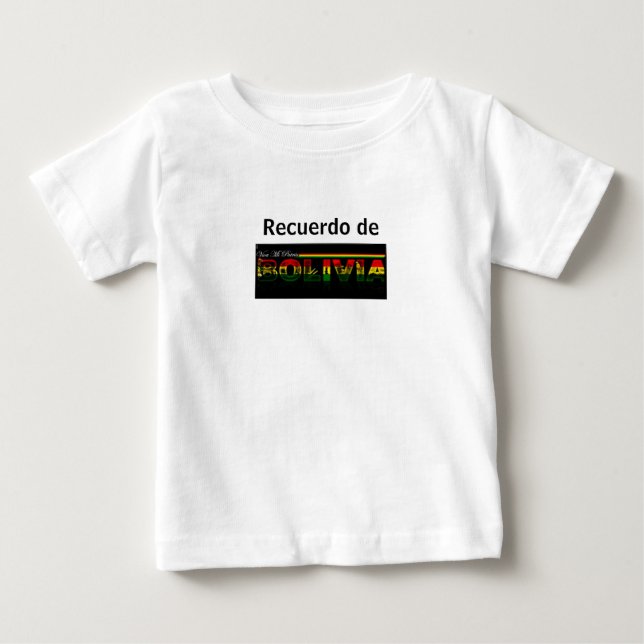 Para Bebê camiseta  recuerdo de Bolivia (Frente)
