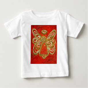 Para Bebê Camiseta Red Angel (Imagem em ambos os lados)