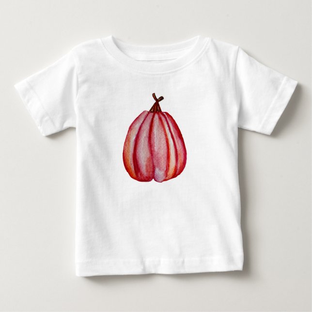 Para Bebê Camiseta Red Pumpkin Baby (Frente)