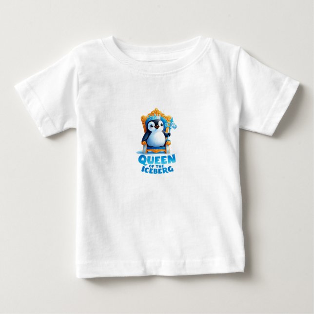 Para Bebê Camiseta reina pingüina (Frente)
