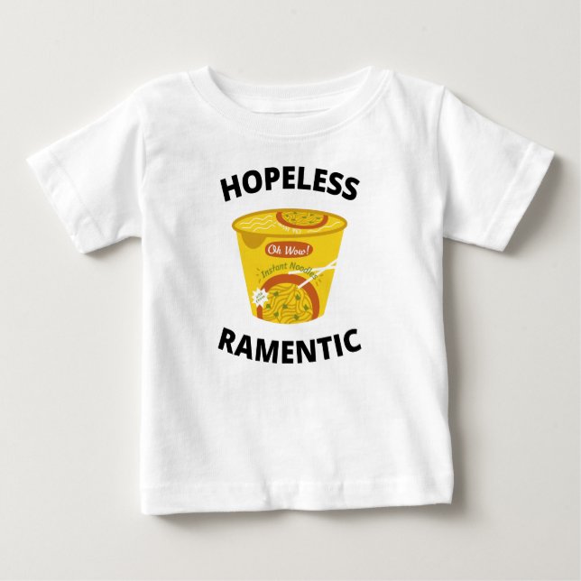 Para Bebê Camiseta Romântica Sem Esperança (Frente)