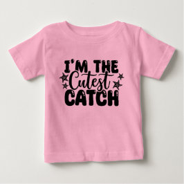 Para Bebê Camiseta rosa bebêzinha sou a captura mais fofa